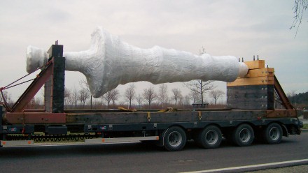 Schwerlasttransport einer Turbine von Siemens Görlitz nach Siemens Essen 